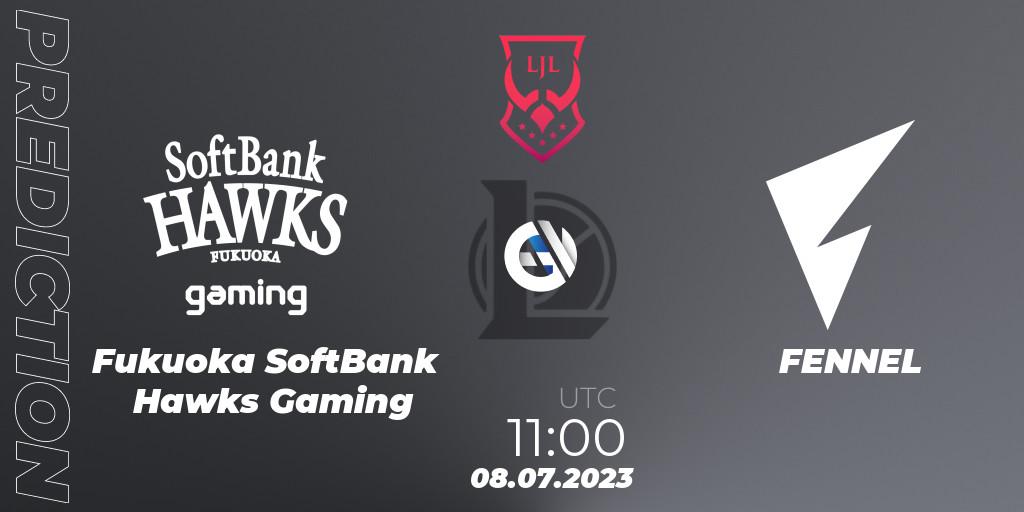 Fukuoka SoftBank Hawks Gaming - FENNEL: прогноз. 08.07.2023 at 11:00, LoL, LJL Summer 2023