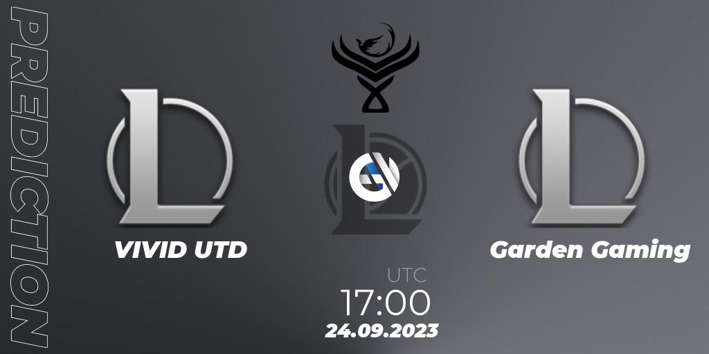 VIVID UTD - Garden Gaming: прогноз. 24.09.2023 at 17:00, LoL, Leagues.gg Danish National League 2023