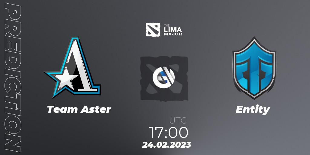 Team Aster - Entity: прогноз. 24.02.2023 at 17:13, Dota 2, The Lima Major 2023