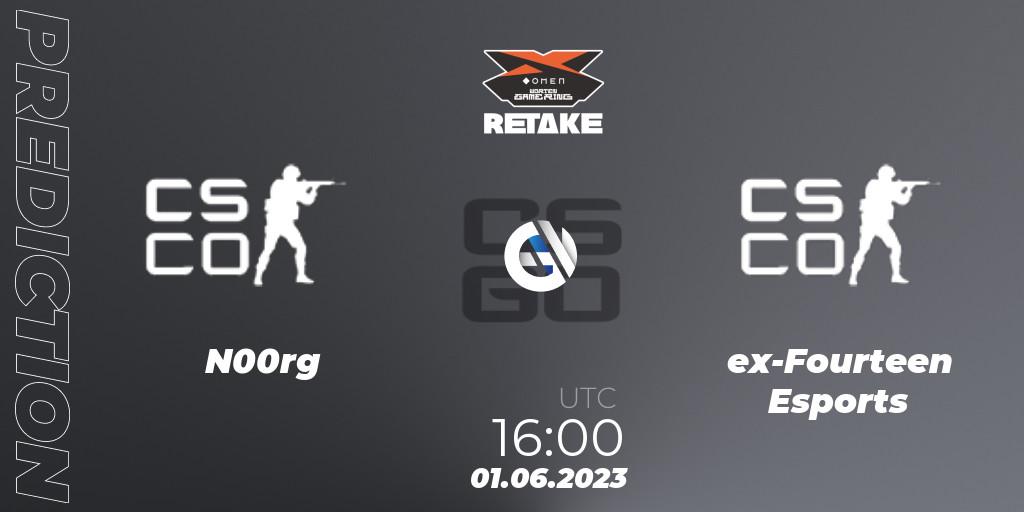 N00rg - ex-Fourteen Esports: прогноз. 01.06.2023 at 16:00, Counter-Strike (CS2), Circuito Retake Season 6: Take #3
