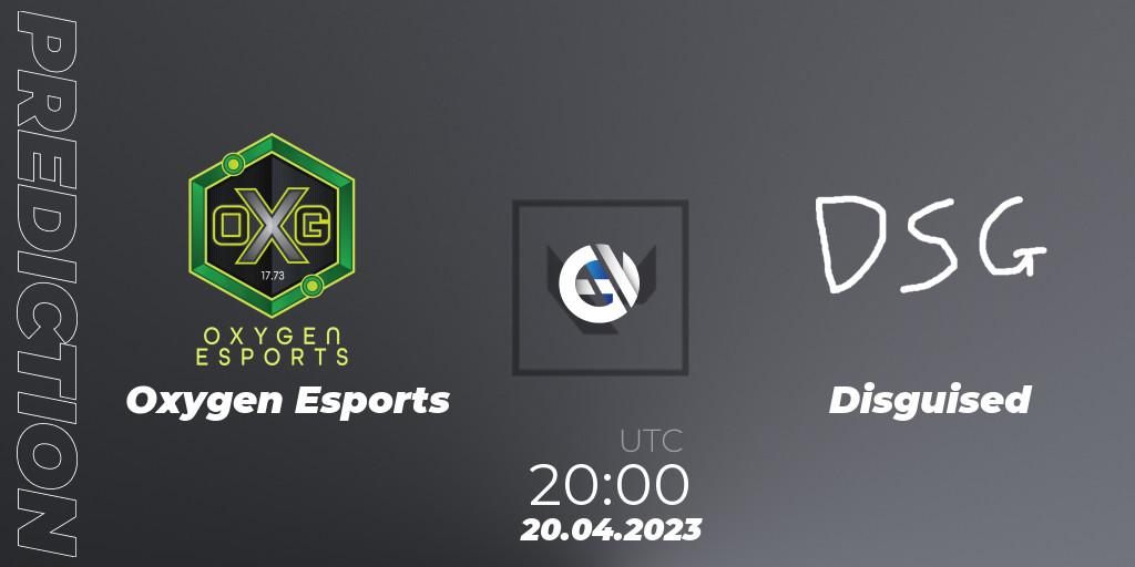 Oxygen Esports - Disguised: прогноз. 20.04.2023 at 20:00, VALORANT, VCL North America Split 2 2023 Group A