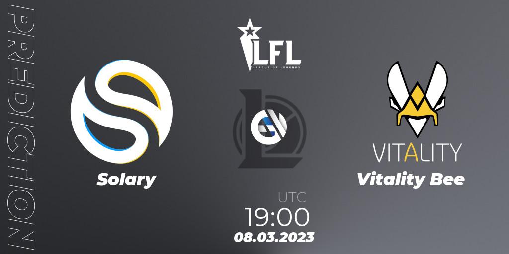 Solary - Vitality Bee: прогноз. 08.03.2023 at 19:00, LoL, LFL Spring 2023 - Group Stage