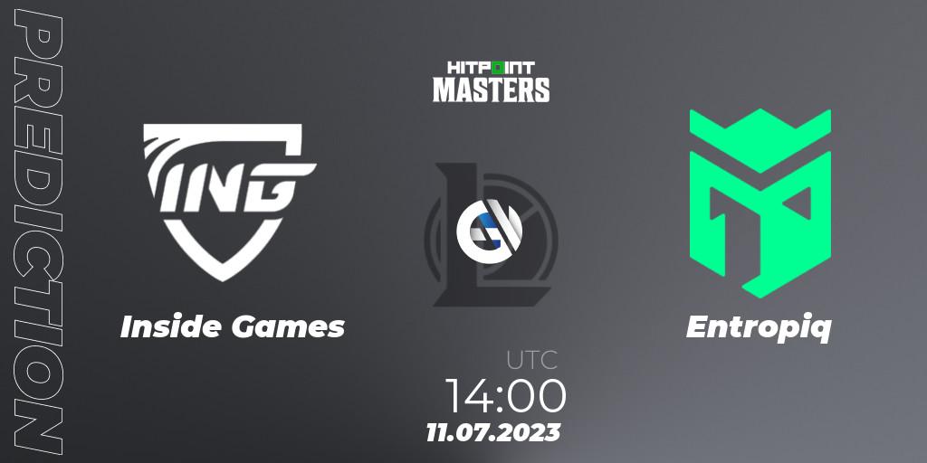 Inside Games - Entropiq: прогноз. 11.07.23, LoL, Hitpoint Masters Summer 2023 - Group Stage
