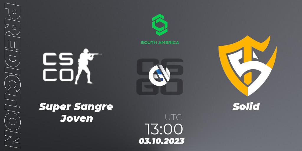 Super Sangre Joven - Solid: прогноз. 03.10.2023 at 13:00, Counter-Strike (CS2), CCT South America Series #12