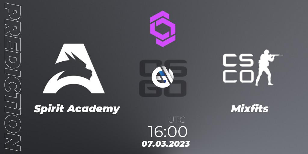 Spirit Academy - Mixfits: прогноз. 07.03.23, CS2 (CS:GO), CCT West Europe Series 2 Closed Qualifier