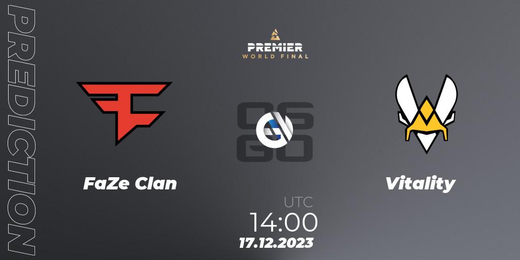 FaZe Clan - Vitality: прогноз. 17.12.23, CS2 (CS:GO), BLAST Premier World Final 2023