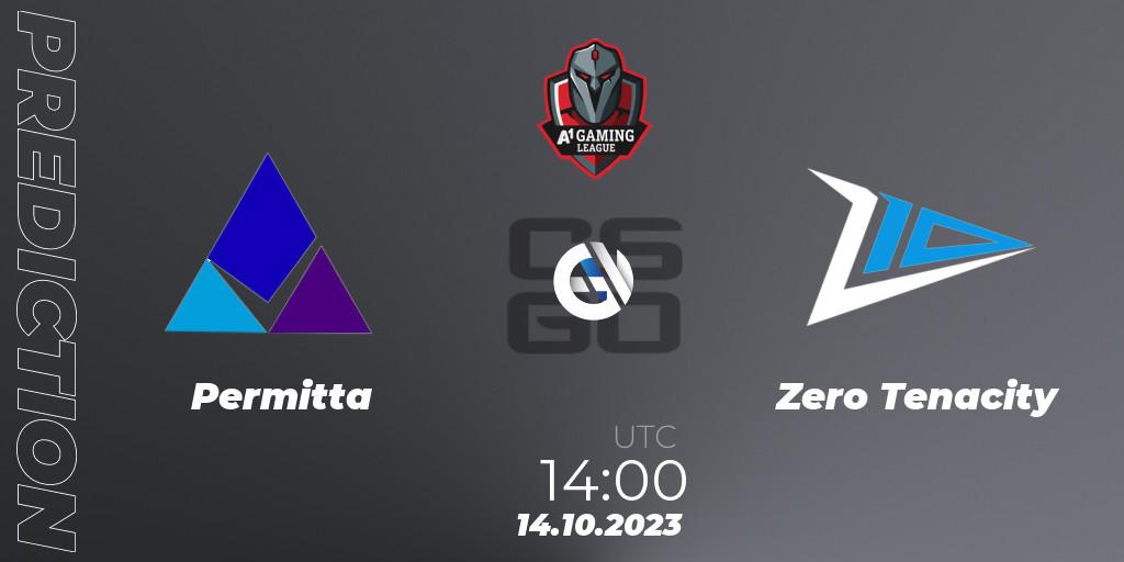 Permitta - Zero Tenacity: прогноз. 14.10.2023 at 18:10, Counter-Strike (CS2), A1 Gaming League Season 7
