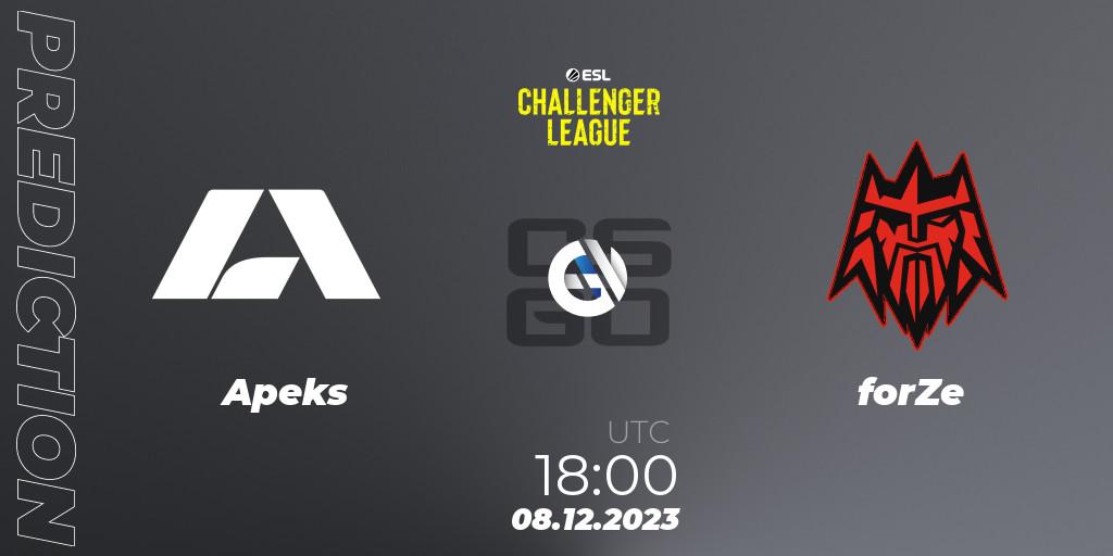 Apeks - forZe: прогноз. 08.12.23, CS2 (CS:GO), ESL Challenger League Season 46: Europe