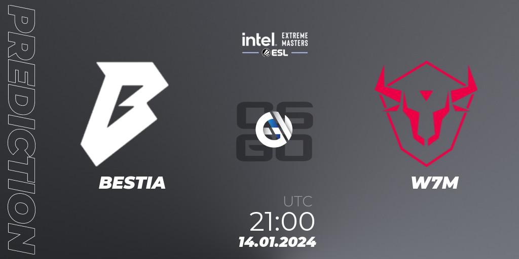 BESTIA - W7M: прогноз. 14.01.2024 at 21:15, Counter-Strike (CS2), Intel Extreme Masters China 2024: South American Open Qualifier #1