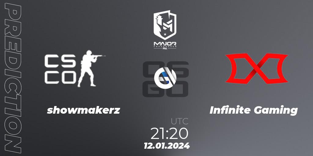 showmakerz - Infinite Gaming: прогноз. 12.01.24, CS2 (CS:GO), PGL CS2 Major Copenhagen 2024 Europe RMR Open Qualifier 3