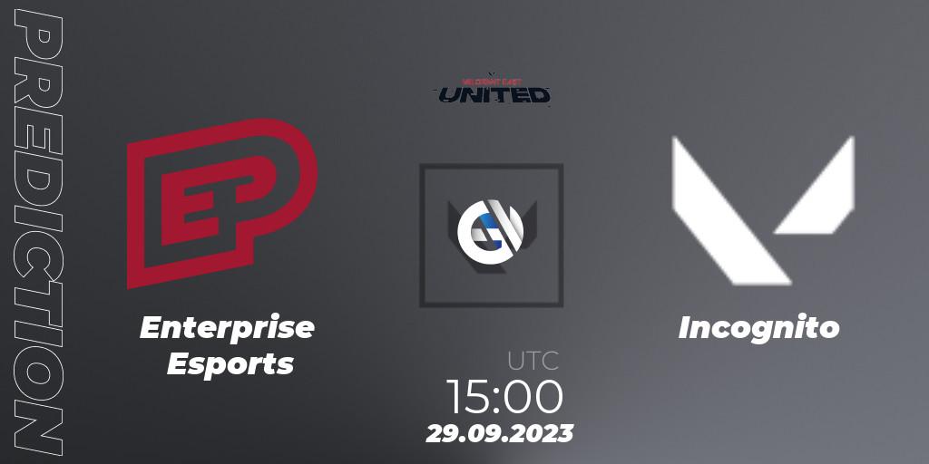 Enterprise Esports - Incognito: прогноз. 29.09.2023 at 15:00, VALORANT, VALORANT East: United: Season 2: Stage 3 - League