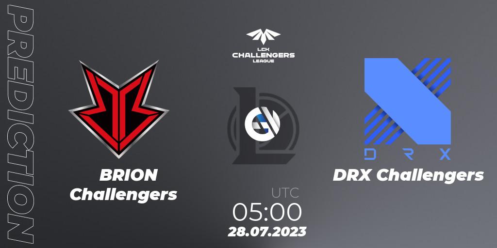 BRION Challengers - DRX Challengers: прогноз. 28.07.2023 at 05:00, LoL, LCK Challengers League 2023 Summer - Group Stage
