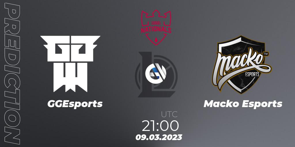 GGEsports - Macko Esports: прогноз. 09.03.2023 at 21:00, LoL, PG Nationals Spring 2023 - Group Stage