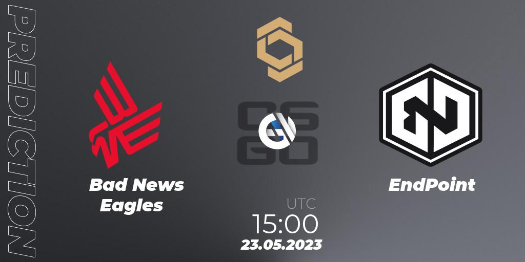 Bad News Eagles - EndPoint: прогноз. 23.05.2023 at 15:45, Counter-Strike (CS2), CCT South Europe Series #4