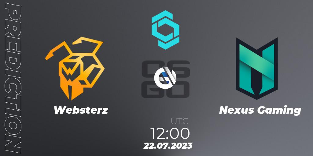 Websterz - Nexus Gaming: прогноз. 22.07.23, CS2 (CS:GO), CCT North Europe Series #6