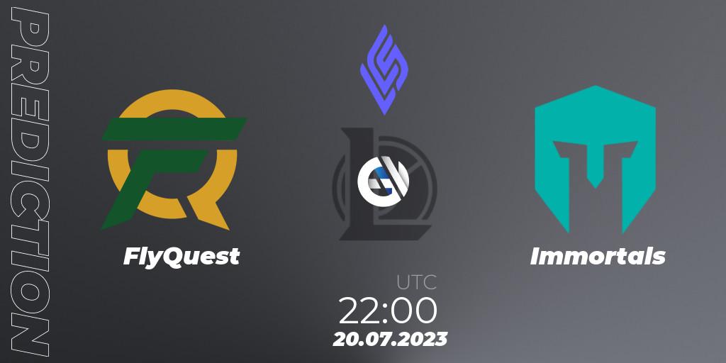 FlyQuest - Immortals: прогноз. 20.07.23, LoL, LCS Summer 2023 - Group Stage