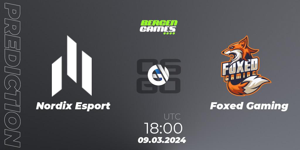 Nordix Esport - Foxed Gaming: прогноз. 12.03.2024 at 18:00, Counter-Strike (CS2), Bergen Games 2024: Online Stage