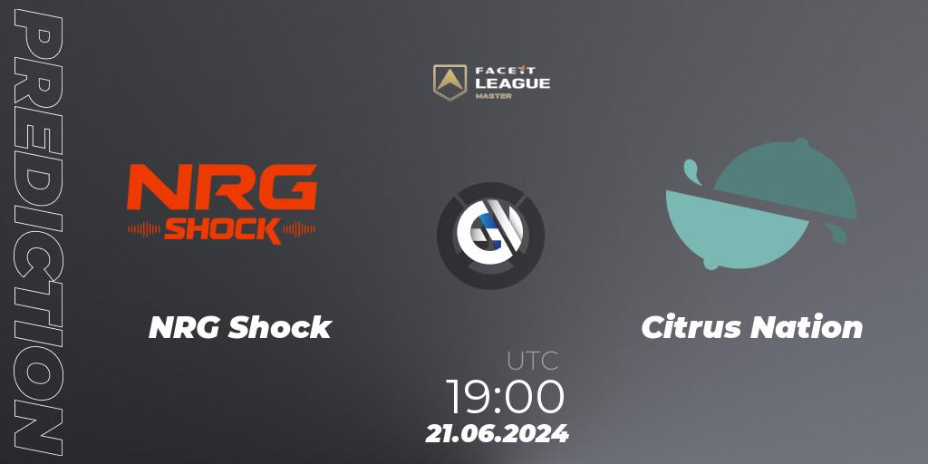 NRG Shock - Citrus Nation: прогноз. 21.06.2024 at 20:00, Overwatch, FACEIT League Season 1 - NA Master Road to EWC