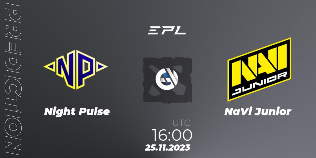 Night Pulse - NaVi Junior: прогноз. 25.11.23, Dota 2, European Pro League Season 14