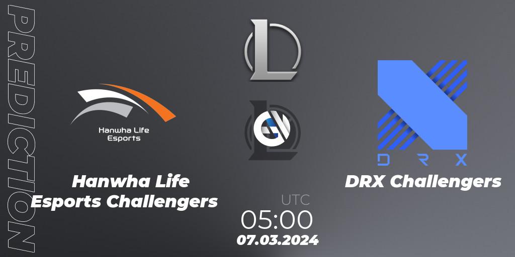 Hanwha Life Esports Challengers - DRX Challengers: прогноз. 07.03.24, LoL, LCK Challengers League 2024 Spring - Group Stage