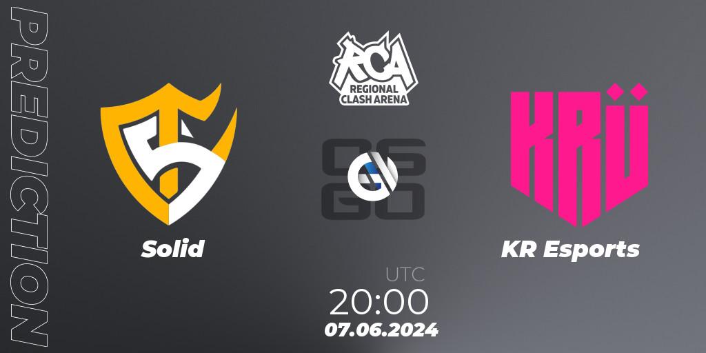 Solid - KRÜ Esports: прогноз. 07.06.2024 at 20:00, Counter-Strike (CS2), Regional Clash Arena South America