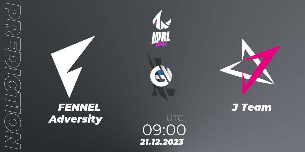 FENNEL Adversity - J Team: прогноз. 21.12.2023 at 09:00, Wild Rift, WRL Asia 2023 - Season 2 - Regular Season