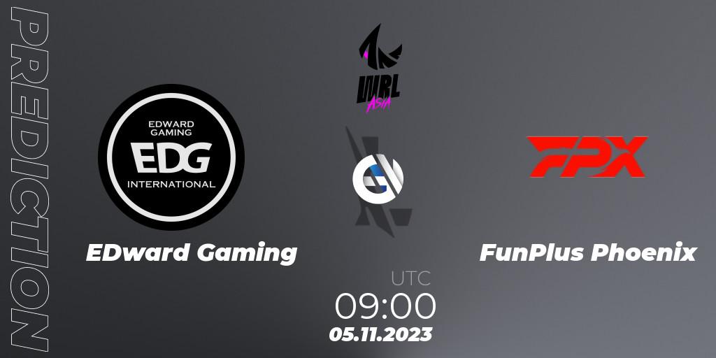EDward Gaming - FunPlus Phoenix: прогноз. 05.11.2023 at 09:00, Wild Rift, WRL Asia 2023 - Season 2 - Regular Season