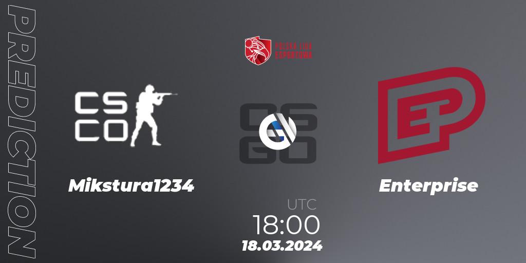 Mikstura1234 - Enterprise: прогноз. 18.03.24, CS2 (CS:GO), Polska Liga Esportowa 2024: Split #1