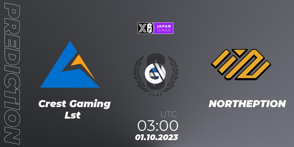 Crest Gaming Lst - NORTHEPTION: прогноз. 01.10.2023 at 03:00, Rainbow Six, Japan League 2023 - Stage 2