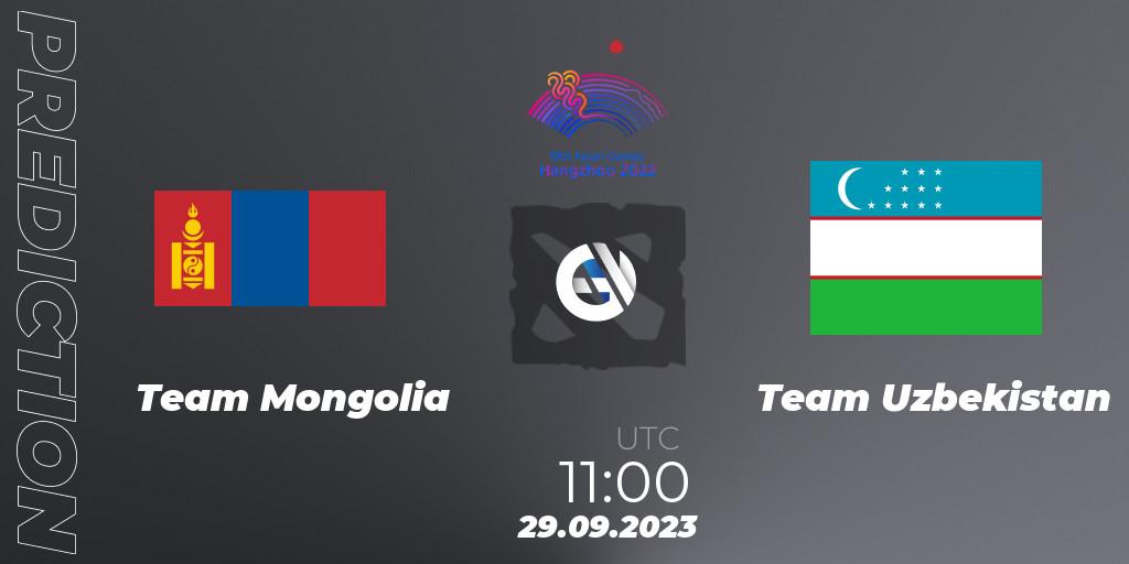 Team Mongolia - Team Uzbekistan: прогноз. 29.09.2023 at 11:00, Dota 2, 2022 Asian Games