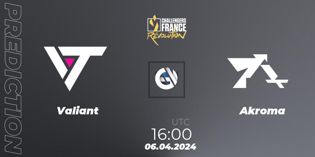 Valiant - Akroma: прогноз. 06.04.24, VALORANT, VALORANT Challengers 2024 France: Revolution Split 1
