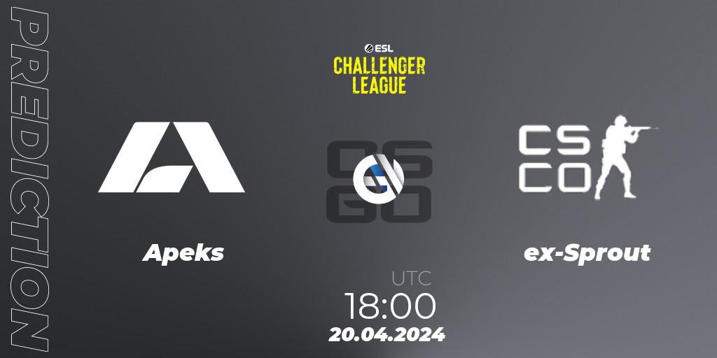 Apeks - ex-Sprout: прогноз. 20.04.24, CS2 (CS:GO), ESL Challenger League Season 47: Europe