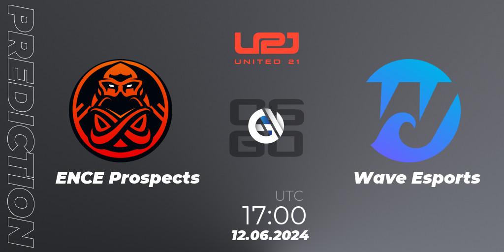 ENCE Prospects - Wave Esports: прогноз. 12.06.2024 at 17:00, Counter-Strike (CS2), United21 Season 14: Division 2