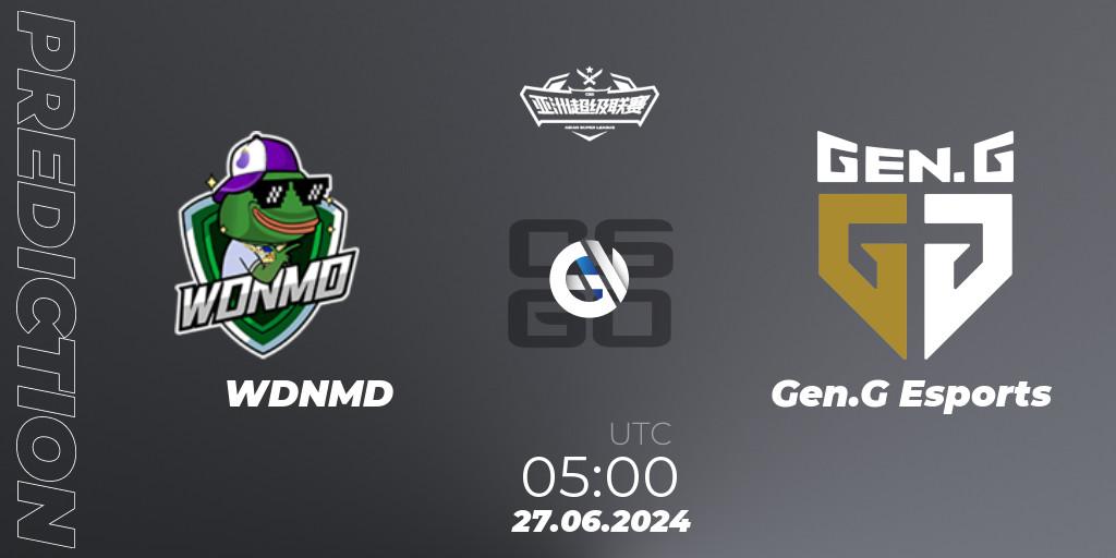 WDNMD - Gen.G Esports: прогноз. 27.06.2024 at 05:00, Counter-Strike (CS2), Asian Super League Season 4: Preliminary Stage
