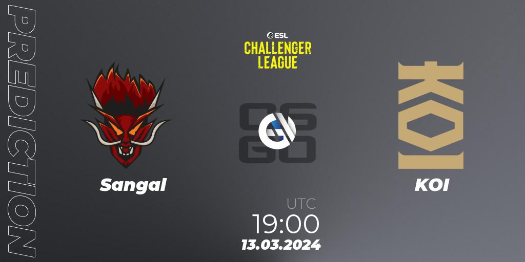 Sangal - KOI: прогноз. 13.03.24, CS2 (CS:GO), ESL Challenger League Season 47: Europe