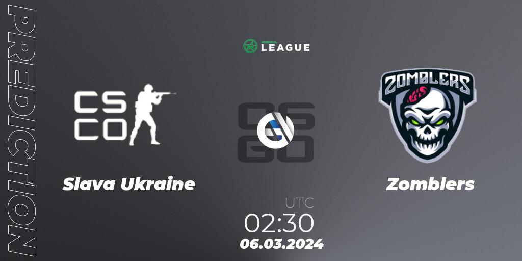 Slava Ukraine - Zomblers: прогноз. 06.03.2024 at 02:30, Counter-Strike (CS2), ESEA Season 48: Advanced Division - North America