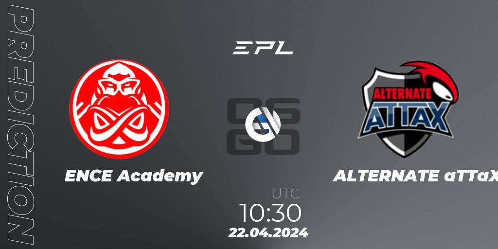 ENCE Academy - ALTERNATE aTTaX: прогноз. 22.04.24, CS2 (CS:GO), European Pro League Season 15