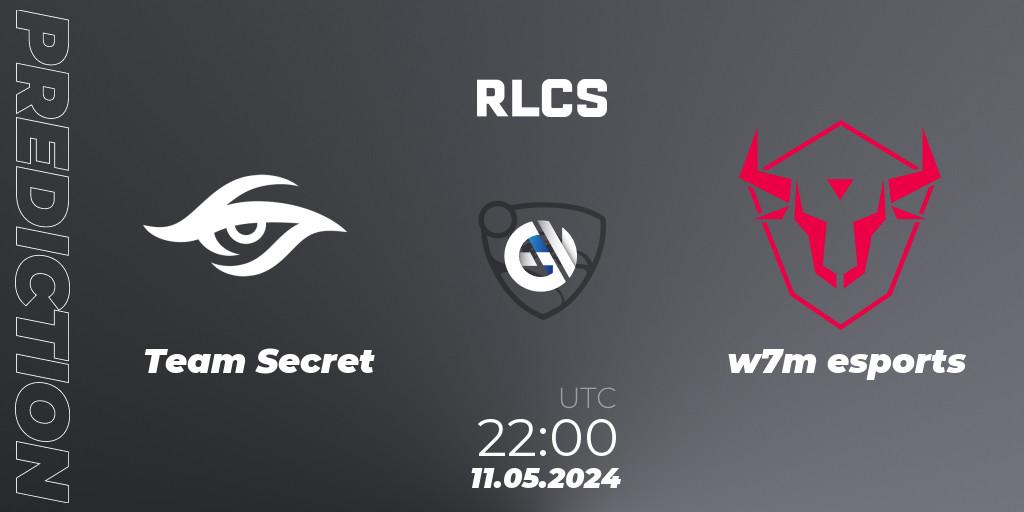 Team Secret - w7m esports: прогноз. 11.05.2024 at 22:00, Rocket League, RLCS 2024 - Major 2: SAM Open Qualifier 5