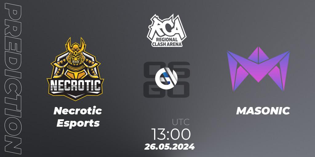 Necrotic Esports - MASONIC: прогноз. 26.05.2024 at 13:00, Counter-Strike (CS2), Regional Clash Arena Europe: Closed Qualifier