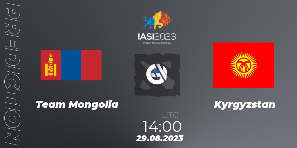 Team Mongolia - Kyrgyzstan: прогноз. 29.08.2023 at 18:02, Dota 2, IESF World Championship 2023