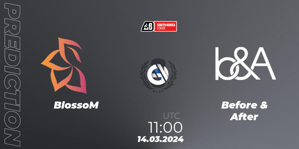 BlossoM - Before & After: прогноз. 14.03.2024 at 11:00, Rainbow Six, South Korea League 2024 - Stage 1