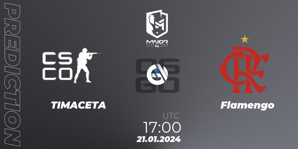 TIMACETA - Flamengo: прогноз. 21.01.2024 at 17:00, Counter-Strike (CS2), PGL CS2 Major Copenhagen 2024 South America RMR Closed Qualifier