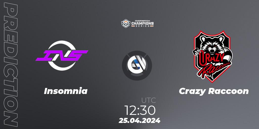 Insomnia - Crazy Raccoon: прогноз. 25.04.2024 at 11:00, Overwatch, Overwatch Champions Series 2024 - Asia Stage 1 Main Event