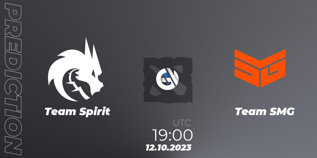 Team Spirit - Team SMG: прогноз. 12.10.2023 at 19:28, Dota 2, The International 2023 - Group Stage