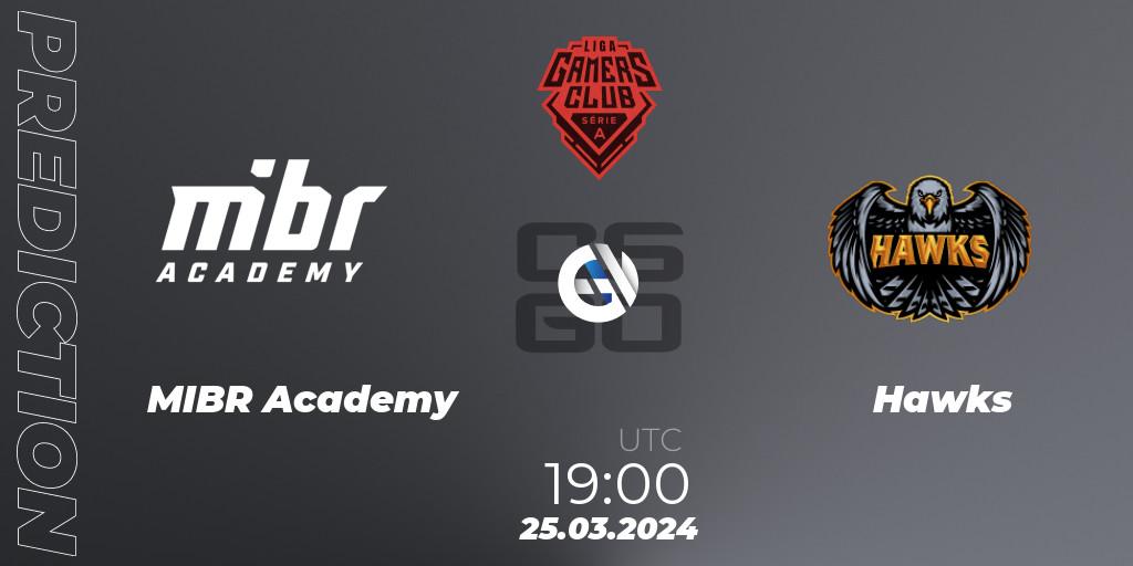 MIBR Academy - Hawks: прогноз. 25.03.24, CS2 (CS:GO), Gamers Club Liga Série A: March 2024
