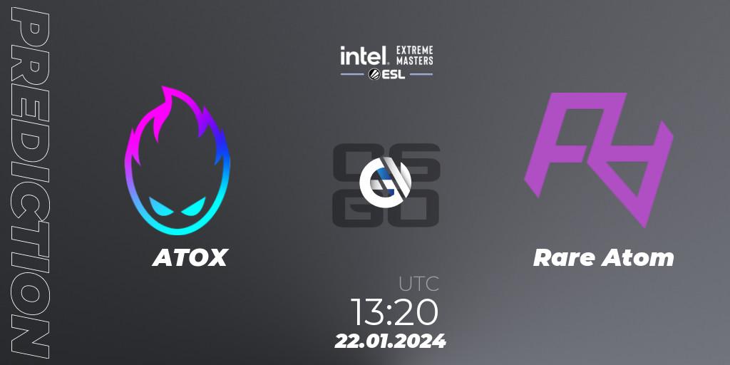 ATOX - Rare Atom: прогноз. 22.01.2024 at 13:20, Counter-Strike (CS2), Intel Extreme Masters China 2024: Asian Open Qualifier #1