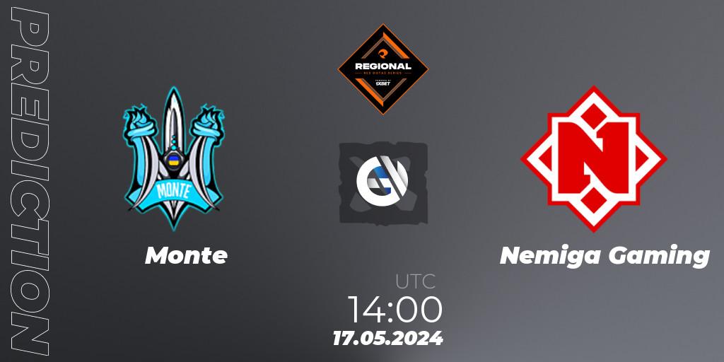 Monte - Nemiga Gaming: прогноз. 17.05.2024 at 14:20, Dota 2, RES Regional Series: EU #2