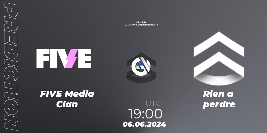 FIVE Media Clan - Rien a perdre: прогноз. 06.06.2024 at 18:00, Call of Duty, Call of Duty Challengers 2024 - Elite 3: EU