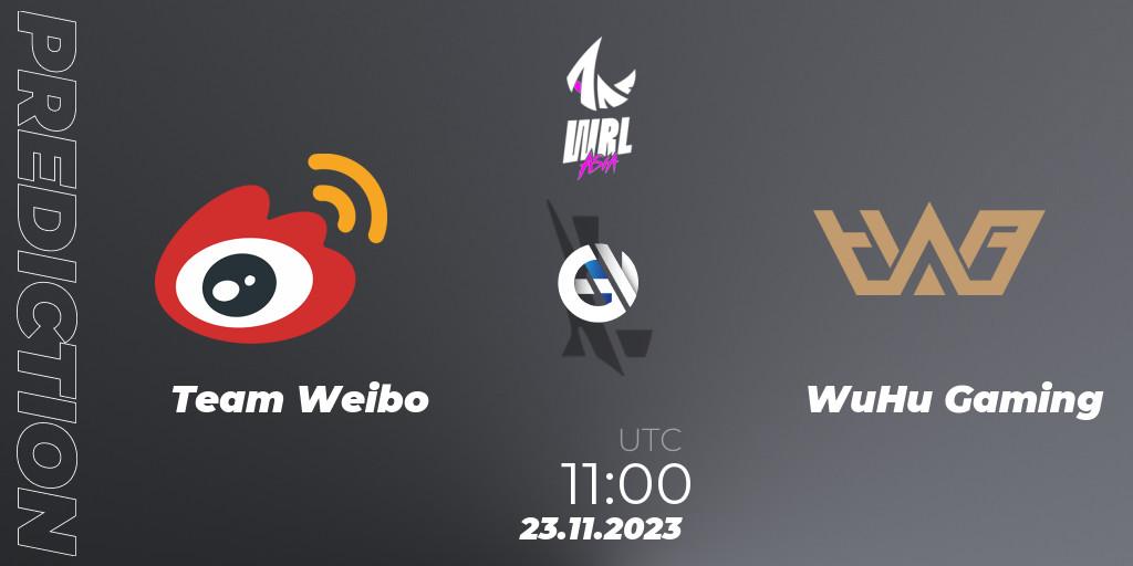 Team Weibo - WuHu Gaming: прогноз. 23.11.23, Wild Rift, WRL Asia 2023 - Season 2 - Regular Season