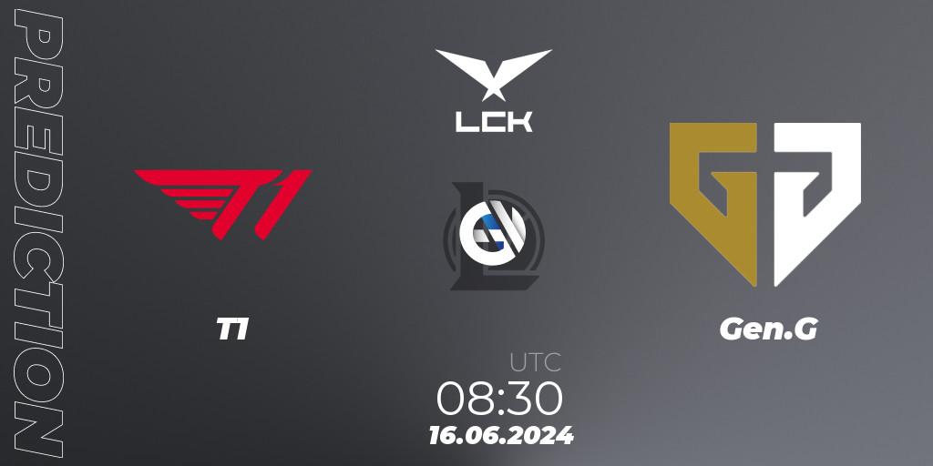 T1 - Gen.G: прогноз. 03.08.2024 at 06:00, LoL, LCK Summer 2024 Group Stage